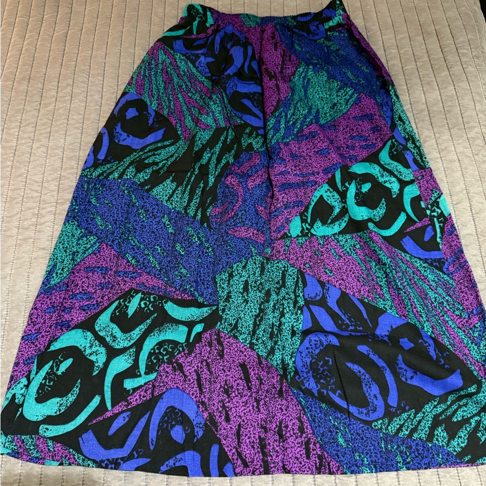 Vintage Vibrant Multicolor Women's Skirt